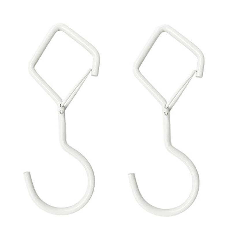 Windproof Safety Buckle S Hooks Heavy Duty Metal Hanging Hooks 2PCS 8