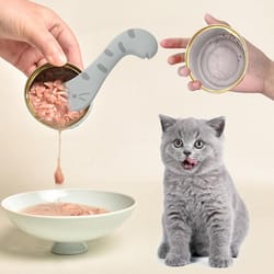 silicone pet food can lid & spoon set universal pet can opener for dogs & cats