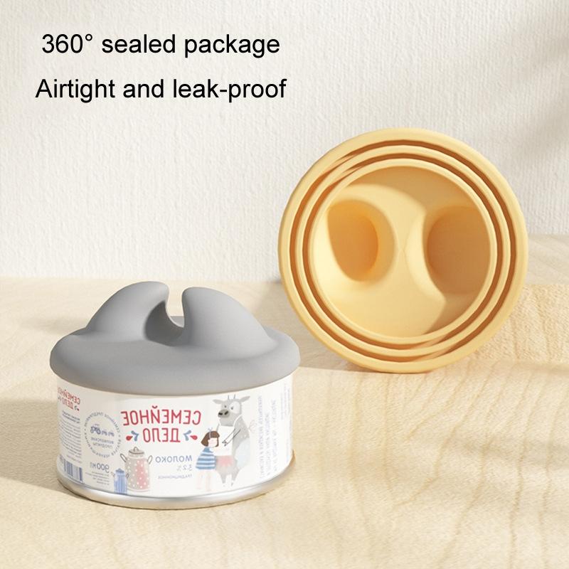 Silicone Pet Food Can Lid Spoon Set Universal Pet Can Opener For Dogs Cats 6