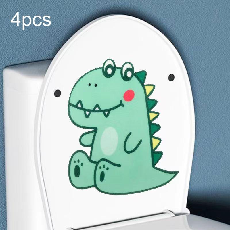 Cute Cartoon Toilet Deodorant Stickers Self Adhesive Bathroom Air Freshener Decor 4PCS 9