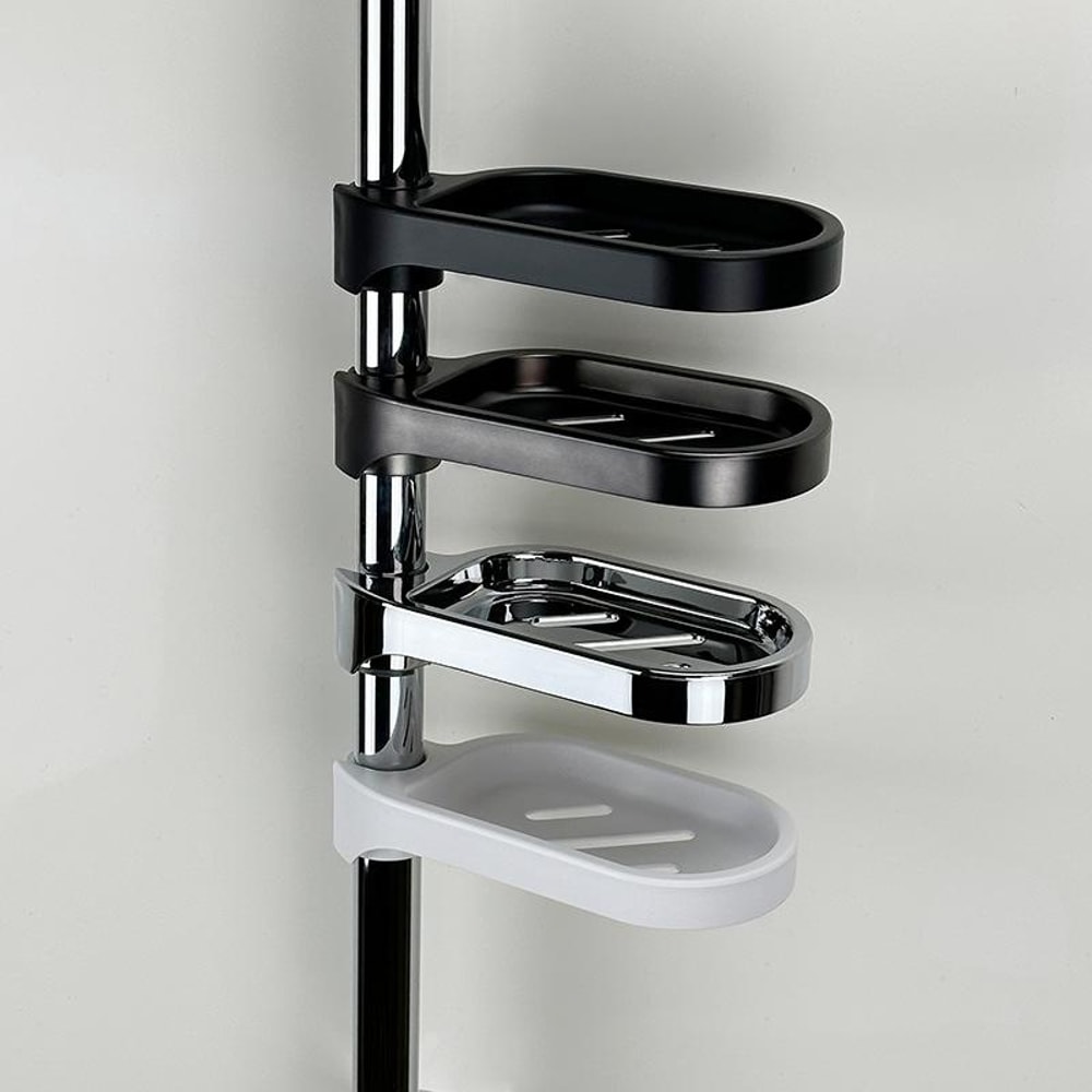 Wall Mount Shower Soap Holder with Drainage Tray No Drill Bathroom Soap Organizer