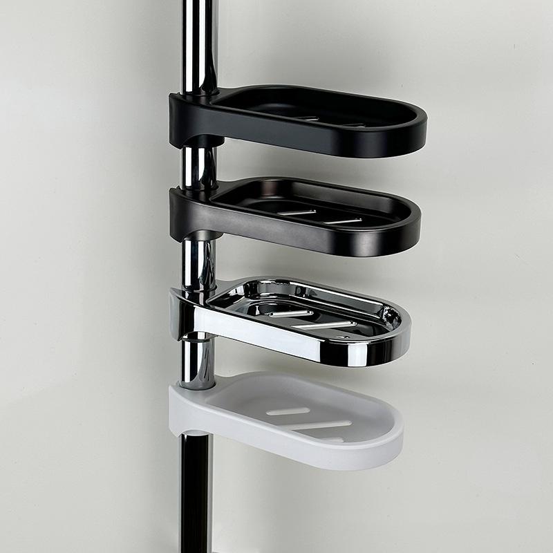 Wall Mount Shower Soap Holder with Drainage Tray No Drill Bathroom Soap Organizer