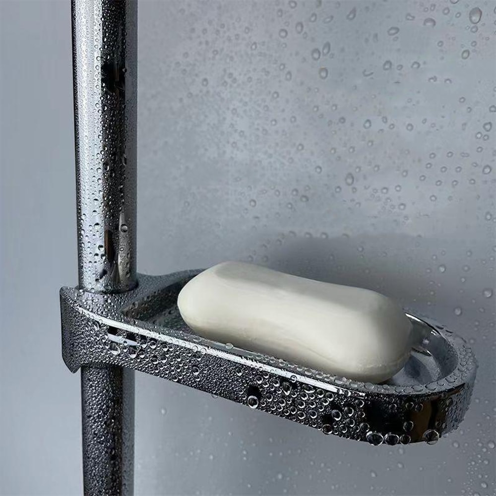 Wall Mount Shower Soap Holder with Drainage Tray No Drill Bathroom Soap Organizer