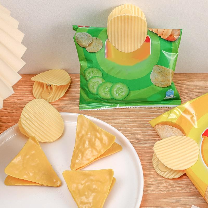 Potato Chip Bag Sealing Clips 2PCS Fun Snack Shape Food Storage Bag Clips 1