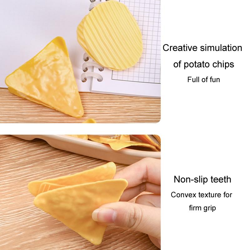 Potato Chip Bag Sealing Clips 2PCS Fun Snack Shape Food Storage Bag Clips 3