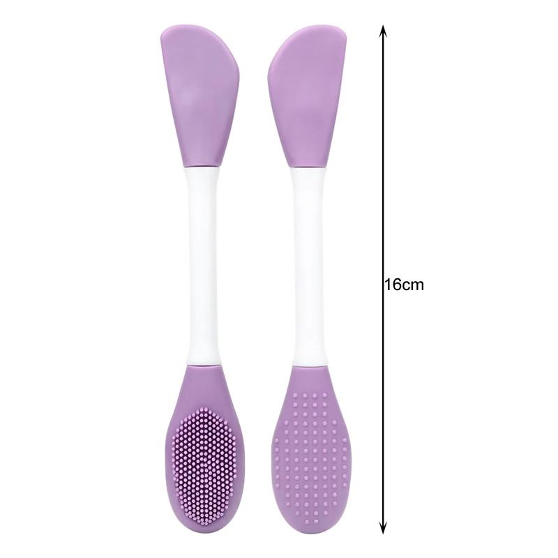 2PCS Dual Head Silicone Face Mask Brush Set Facial Mask Applicator Cleansing Massage Tool 3