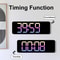 Smart LED Digital Wall Clock With Remote Control Countdown Timer Temperature Display 4