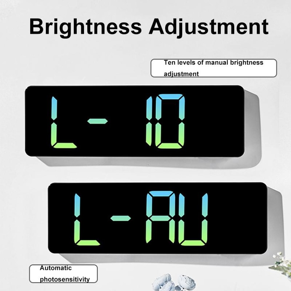 Smart LED Digital Wall Clock With Remote Control Countdown Timer Temperature Display 6