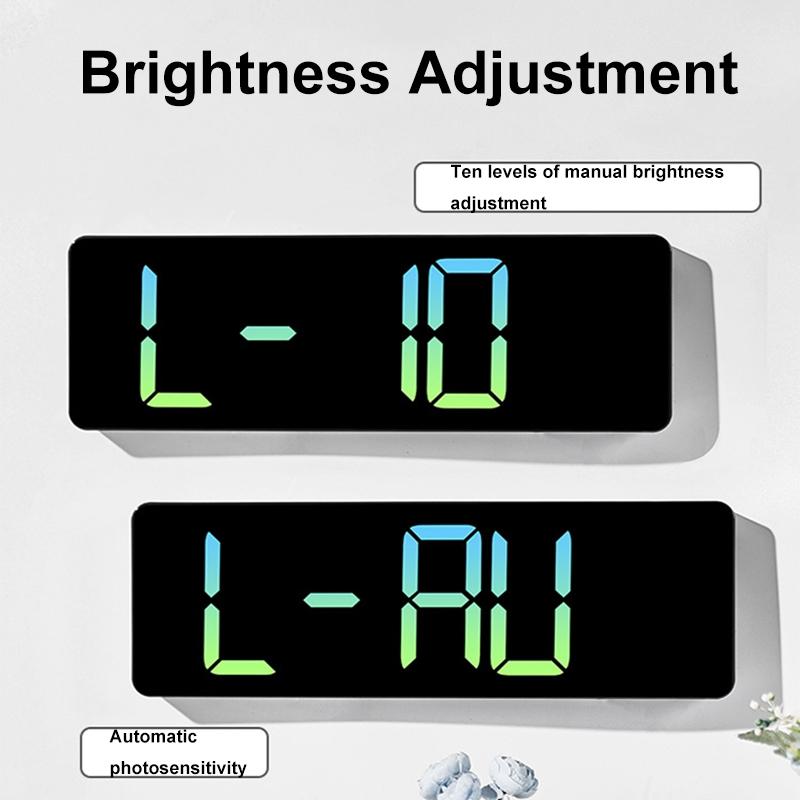 Smart LED Digital Wall Clock With Remote Control Countdown Timer Temperature Display 6