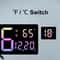 Smart LED Digital Wall Clock With Remote Control Countdown Timer Temperature Display 7