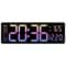 Smart LED Digital Wall Clock With Remote Control Countdown Timer Temperature Display 9