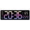 Smart LED Digital Wall Clock With Remote Control Countdown Timer Temperature Display 9