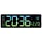 Smart LED Digital Wall Clock With Remote Control Countdown Timer Temperature Display 10