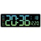 Smart LED Digital Wall Clock With Remote Control Countdown Timer Temperature Display 10