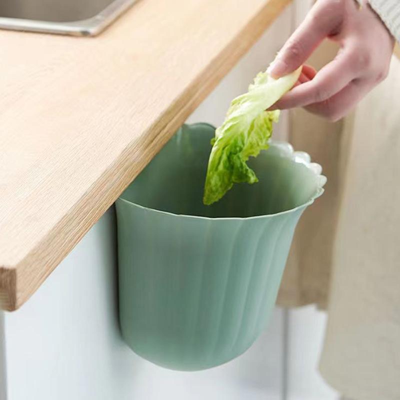 Compact Hanging Kitchen Trash Can Space Saving Countertop Waste Bin 1