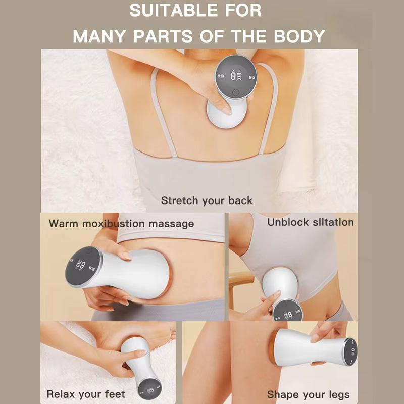 Handheld Electric Hot Compress Gua Sha Body Massager, 9 Speed Vibration Relief
