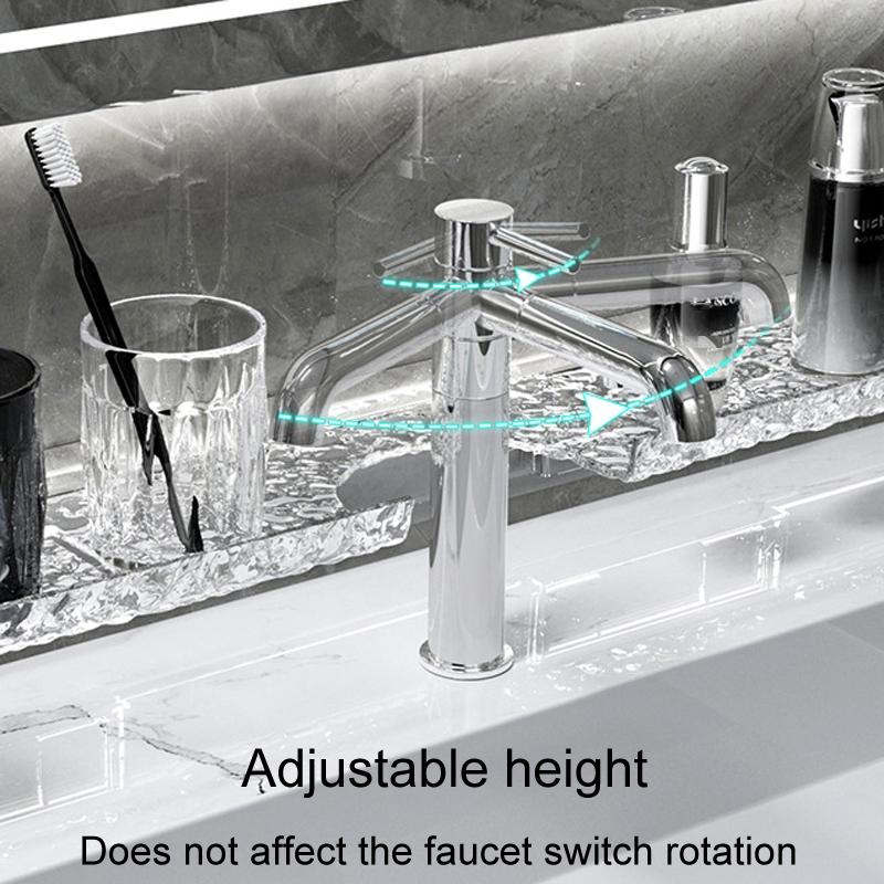 Premium Adjustable Bathroom Faucet Shelf Storage Stand Space Saving Vanity Organizer 4