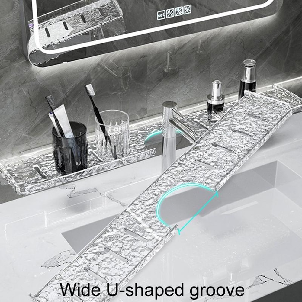 Premium Adjustable Bathroom Faucet Shelf Storage Stand Space Saving Vanity Organizer 5