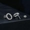 Premium Moissanite Geometric Sterling Silver Earrings Platinum Plated Elegance 1
