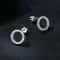 Premium Moissanite Geometric Sterling Silver Earrings Platinum Plated Elegance 3