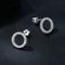 Premium Moissanite Geometric Sterling Silver Earrings Platinum Plated Elegance 3