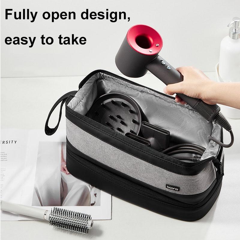 Large Capacity Hair Tool Organizer Bag Double Layer Hair Dryer Curling Iron Case 3