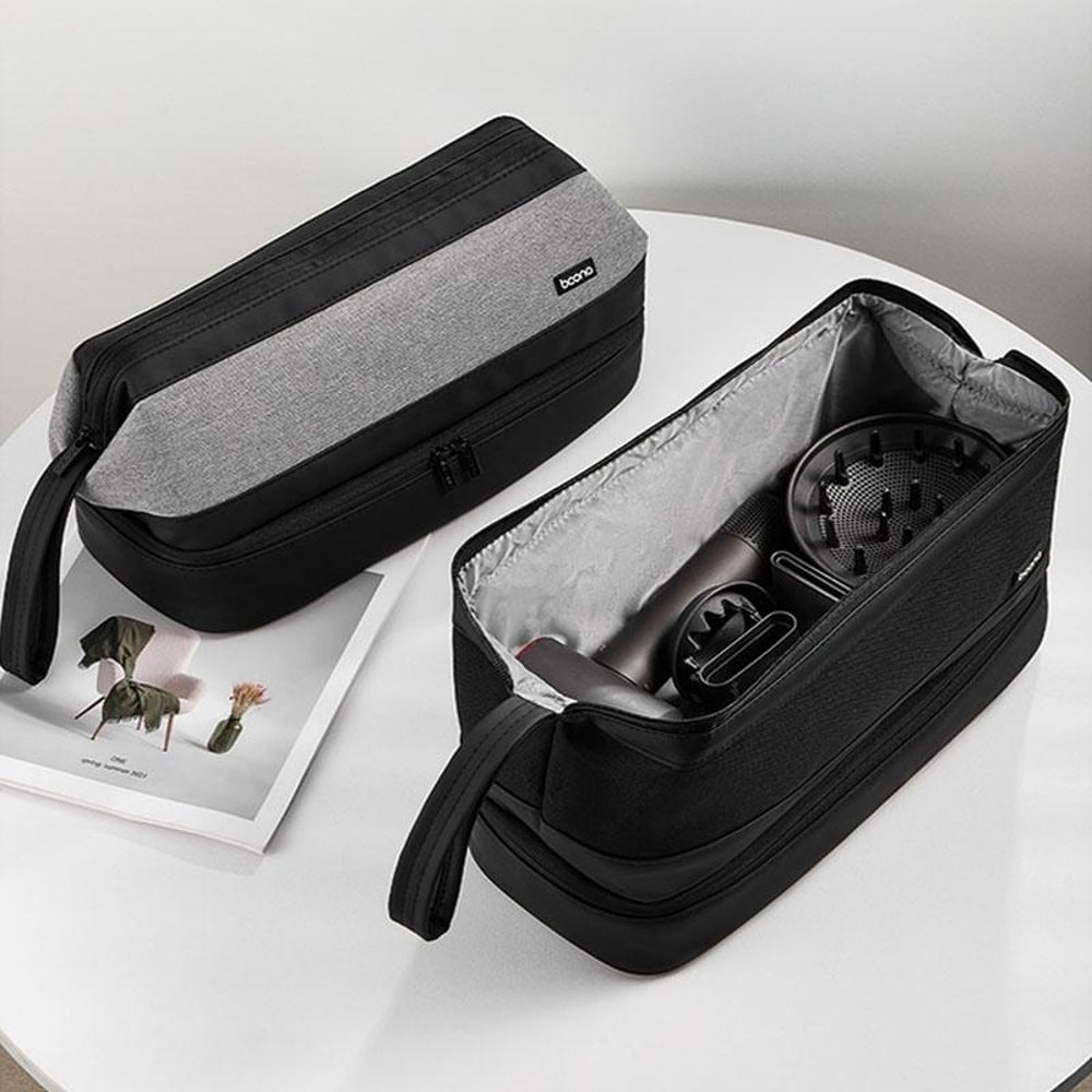 Large Capacity Hair Tool Organizer Bag Double Layer Hair Dryer Curling Iron Case 6