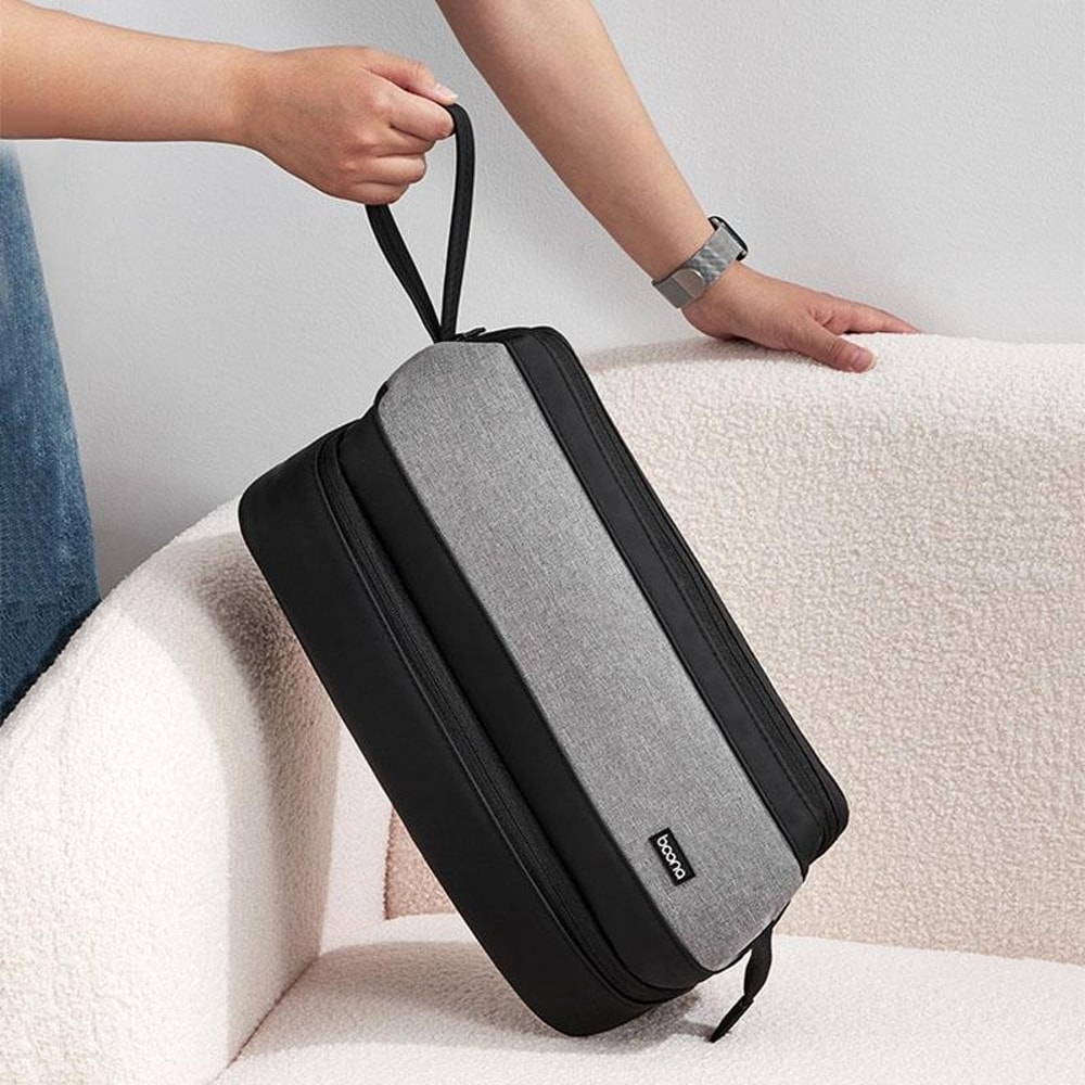 Large Capacity Hair Tool Organizer Bag Double Layer Hair Dryer Curling Iron Case 7