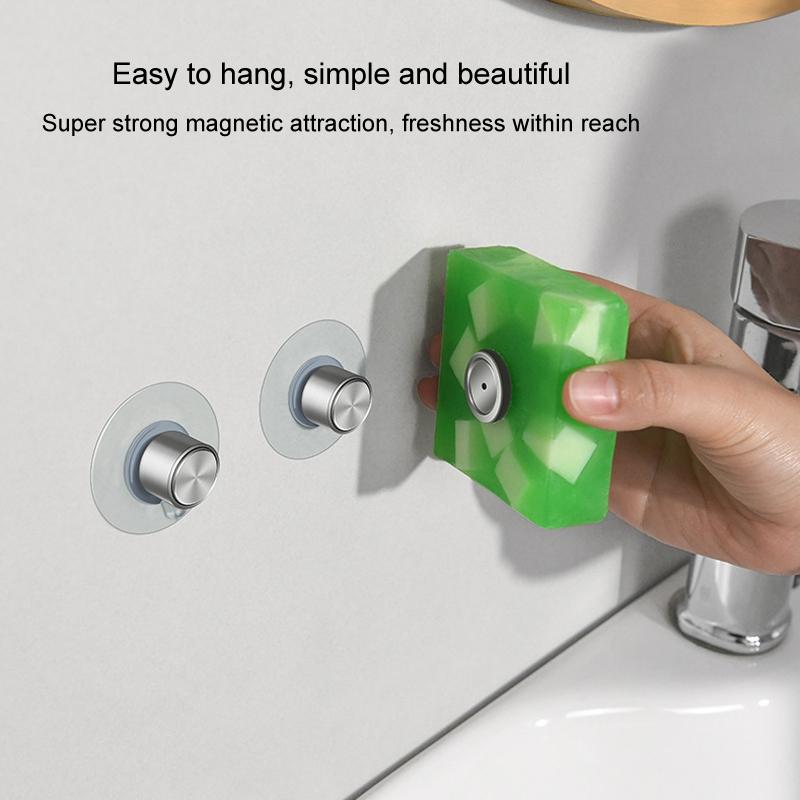 Premium Stainless Steel Magnetic Wall Mounted Soap Rack Rust Resistant Bathroom Organizer 6