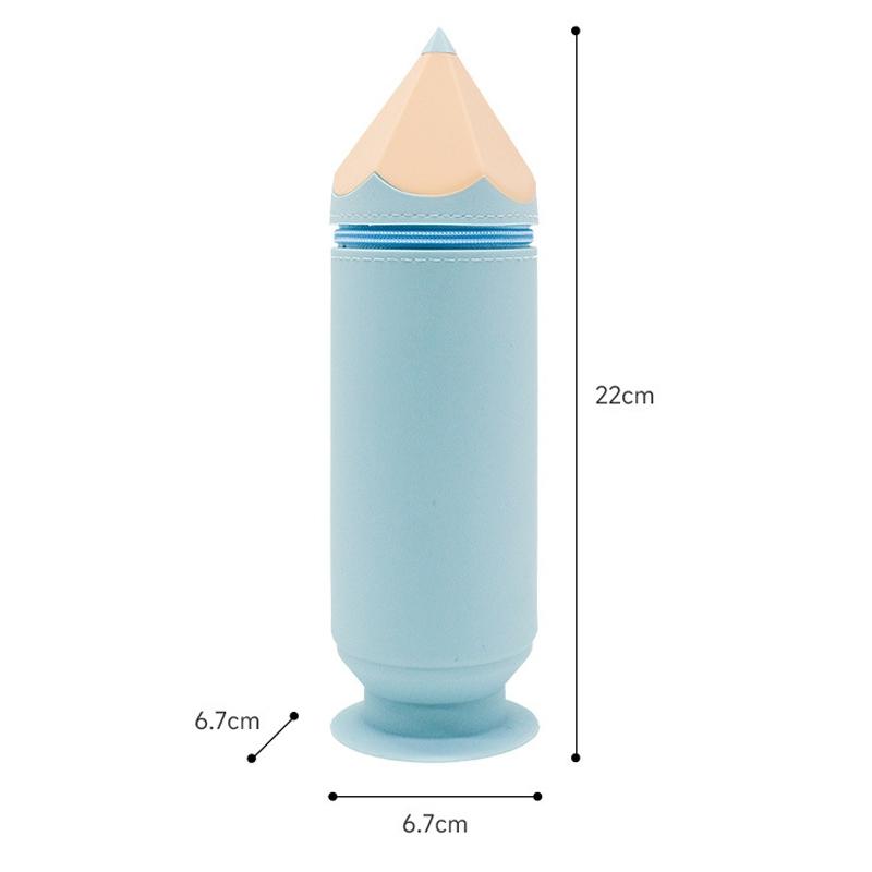 Retractable Silicone Pen Pouch Large Capacity Pencil Case Organizer 1
