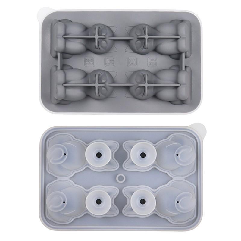 3D Cat Whiskey Ice Cube Tray Premium Silicone Ice Mold 10