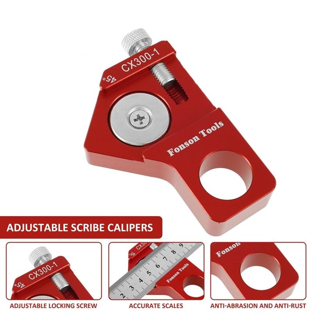 Precision Adjustable Woodworking Square Ruler Measuring Tool Carpentry Angle Marking 2