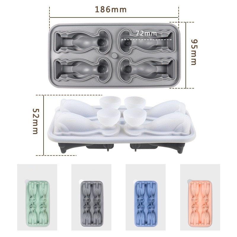 3D Dog Ice Mold Silicone Tray For Drinks Cocktails 3