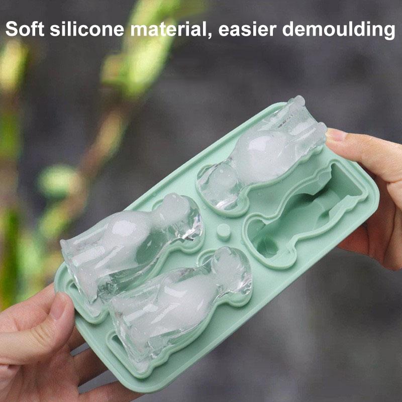 3D Dog Ice Mold Silicone Tray For Drinks Cocktails 4