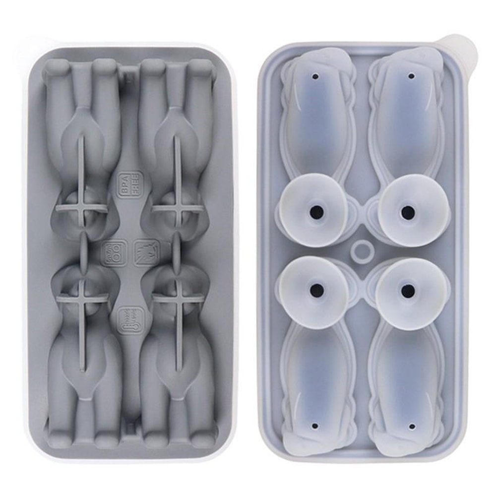 3D Dog Ice Mold Silicone Tray For Drinks Cocktails 12