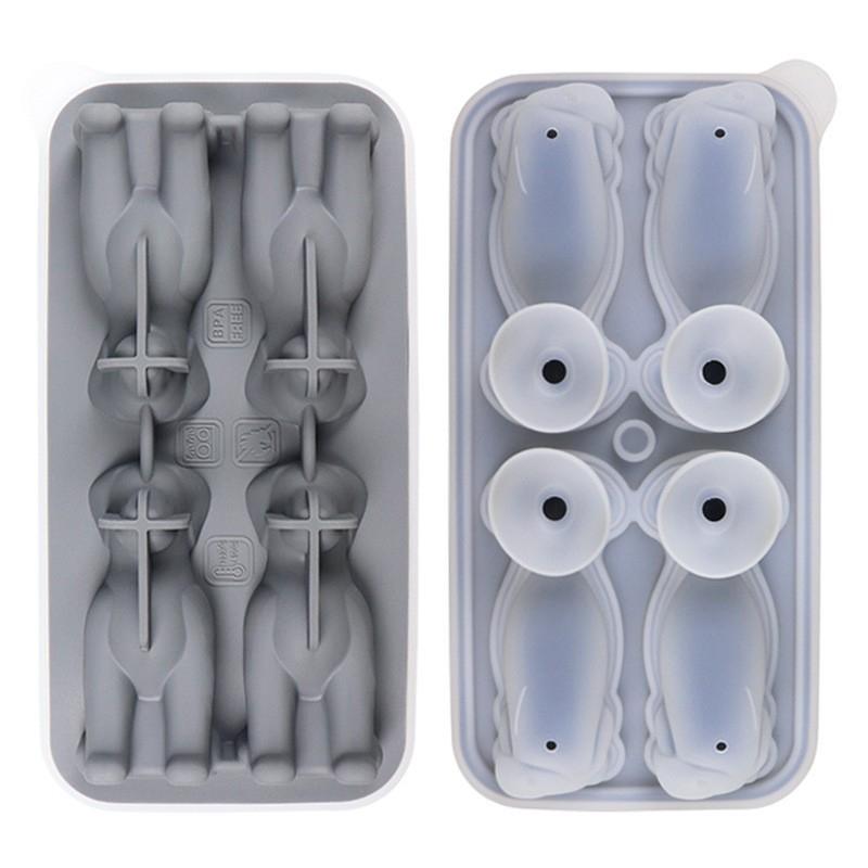 3D Dog Ice Mold Silicone Tray For Drinks Cocktails 12