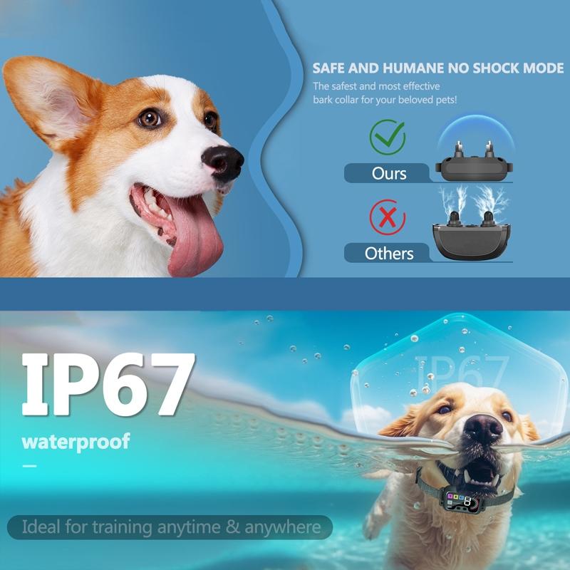 Smart Color Screen Dog Bark Trainer Collar With Adjustable Anti Bark Control 3