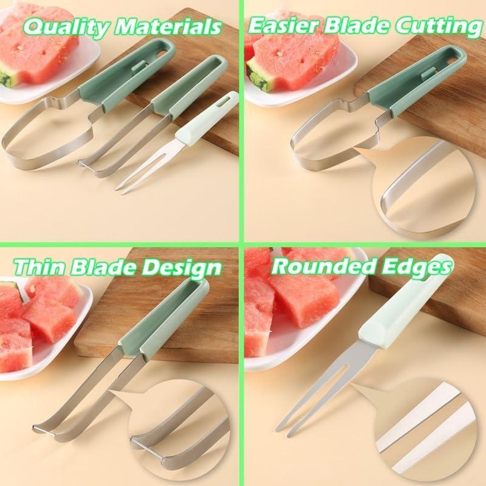 Premium 3 In 1 Watermelon Cutter Fruit Slicer Tool 5