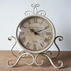 vintage retro iron clock, silent table & living room decor clock