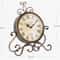 Vintage Retro Iron Clock, Silent Table & Living Room Decor Clock