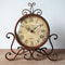 Vintage Retro Iron Clock, Silent Table & Living Room Decor Clock