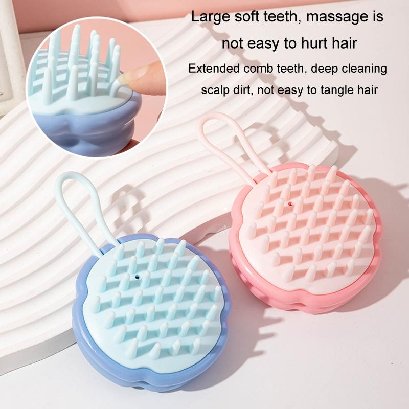 Gentle Kids Silicone Scalp Massage Shampoo Brush With Hangable Comb 2