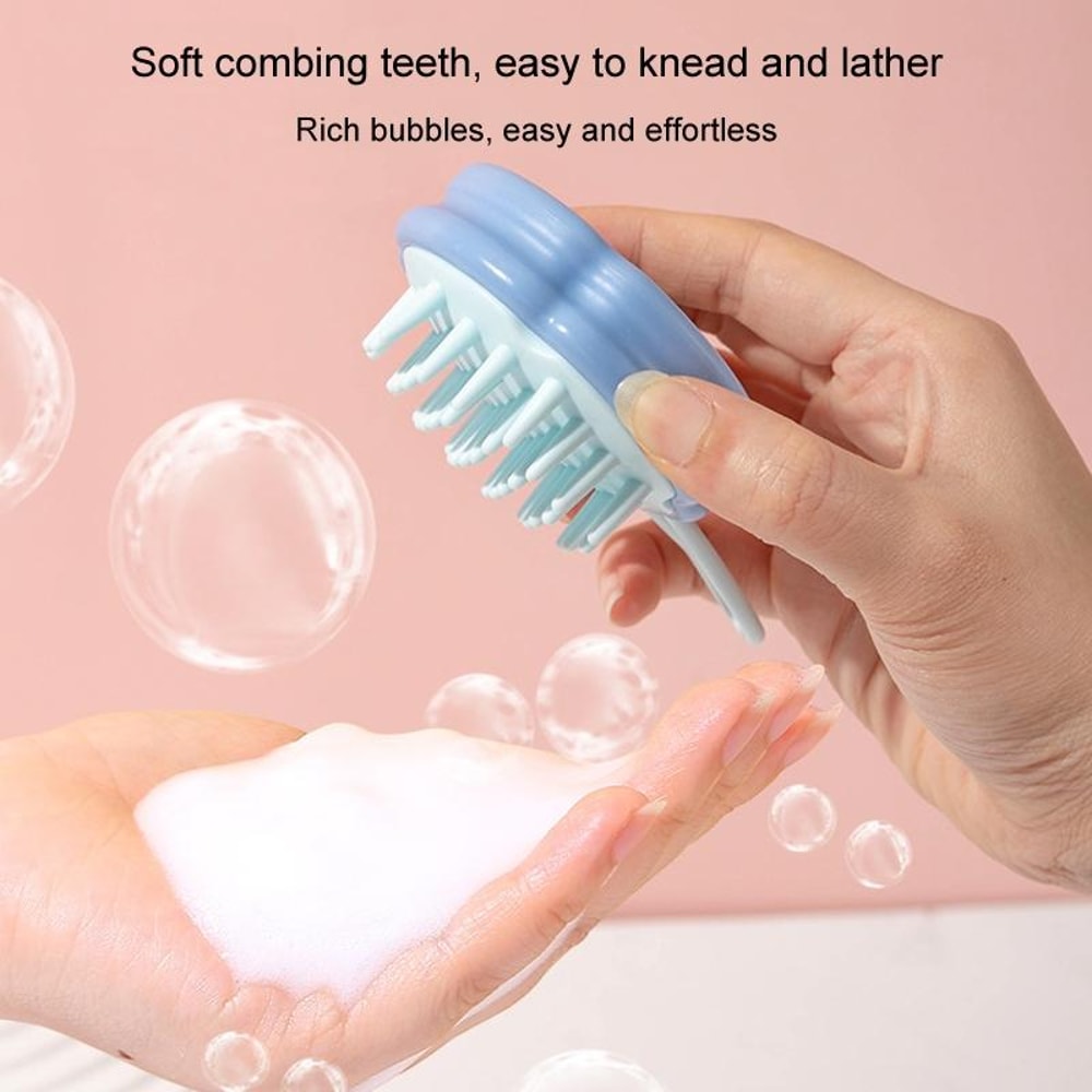 Gentle Kids Silicone Scalp Massage Shampoo Brush With Hangable Comb 4