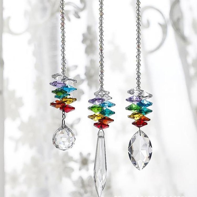 Crystal Hanging Decor Set DIY Bead Pendant For Home Wedding Car 3