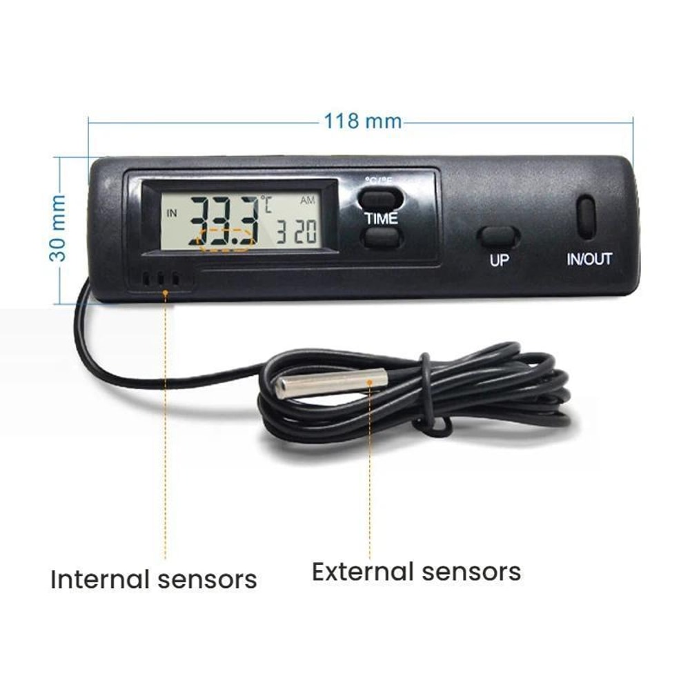 Smart Dual Display Indoor Outdoor Thermometer with Temperature Probe