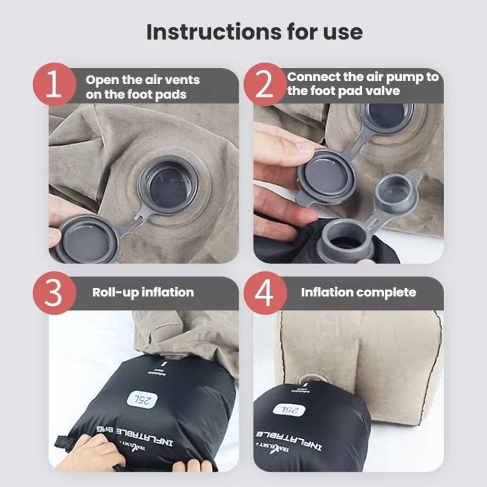 Large Inflatable Waterproof Shopping & Organizer Tote Bag