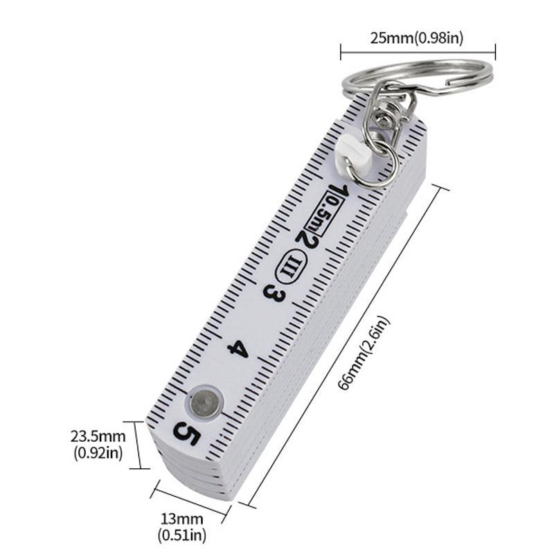 Premium Portable Folding Measuring Ruler Compact Keychain Precision Tool 1
