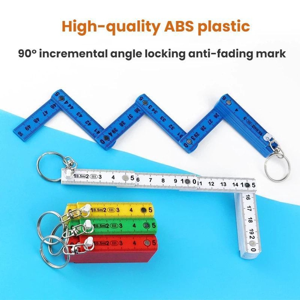 Premium Portable Folding Measuring Ruler Compact Keychain Precision Tool 5