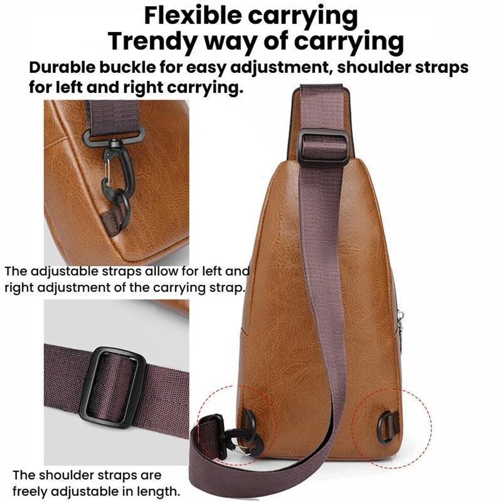 Water Resistant Men Chest Bag Lightweight Crossbody Backpack 8