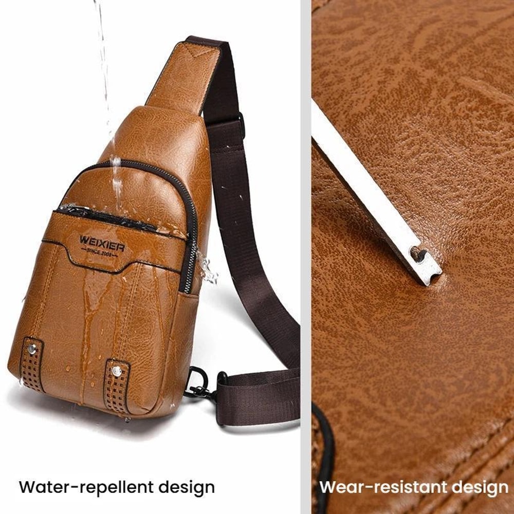 Water Resistant Men Chest Bag Lightweight Crossbody Backpack 9